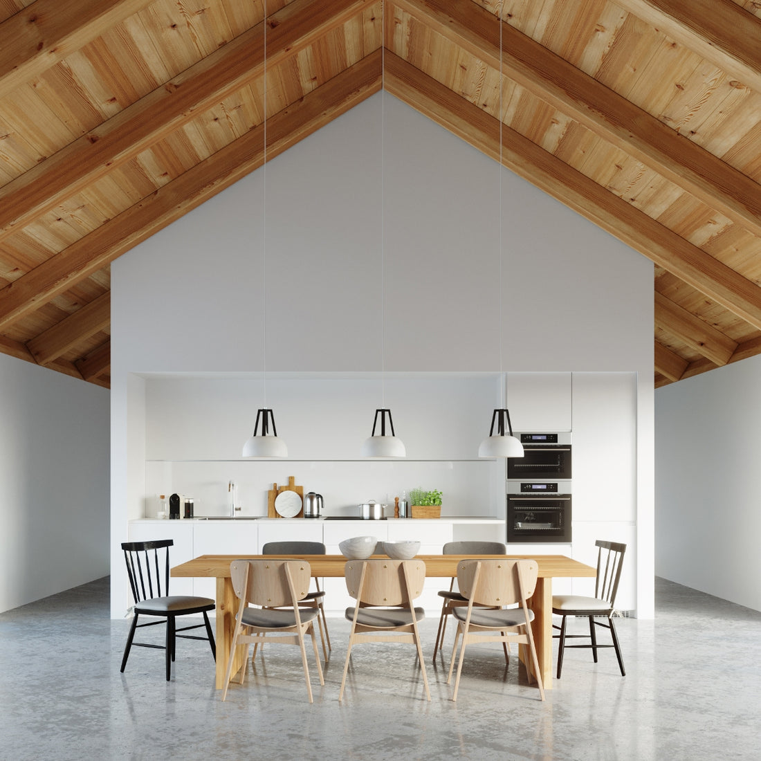 Pendant lamp CASCO white/black - Diamond Work Sp. z o.o.