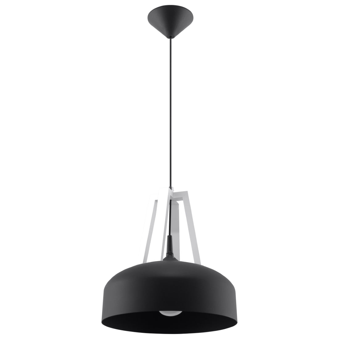 Pendant lamp CASCO black/white - Diamond Work Sp. z o.o.