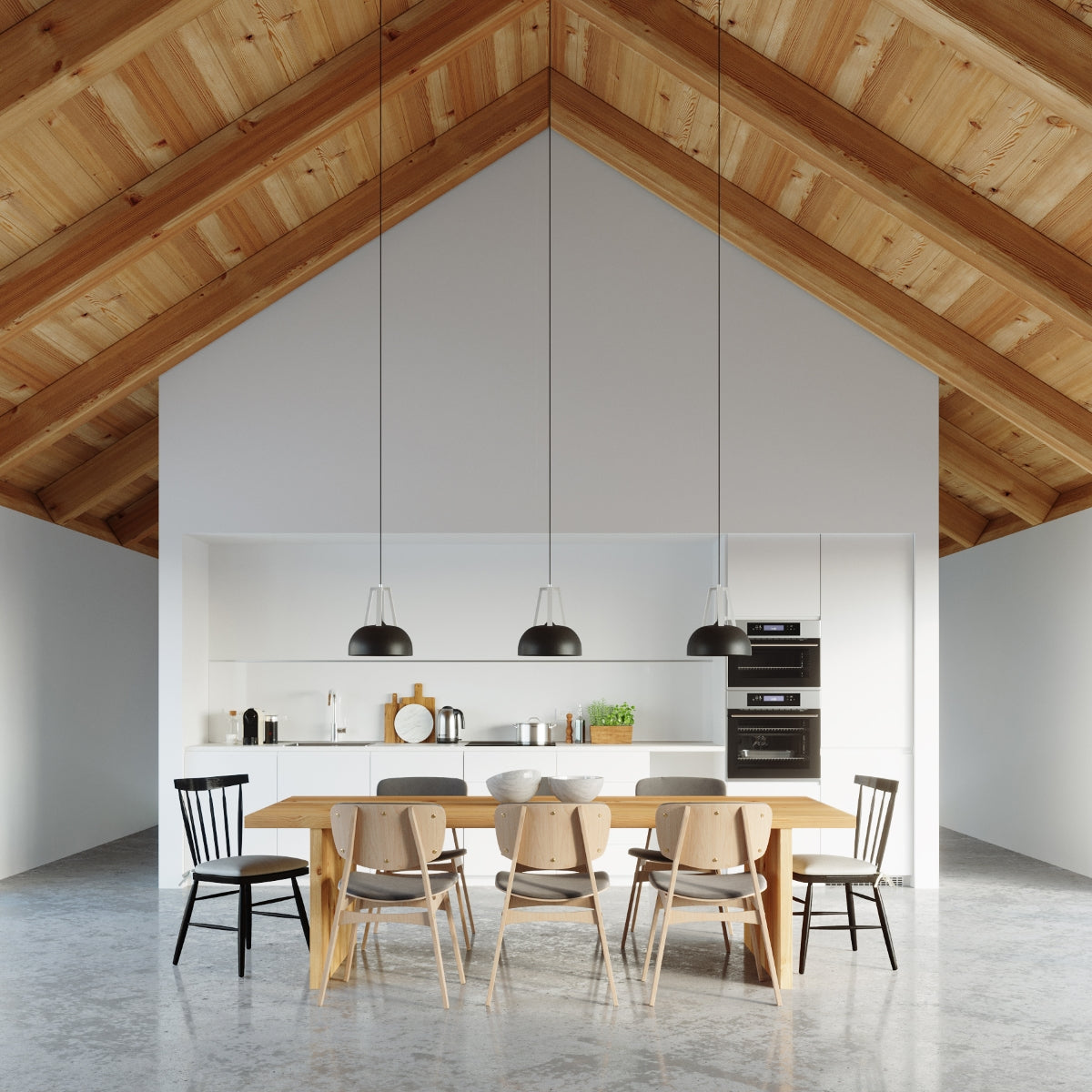 Pendant lamp CASCO black/white - Diamond Work Sp. z o.o.