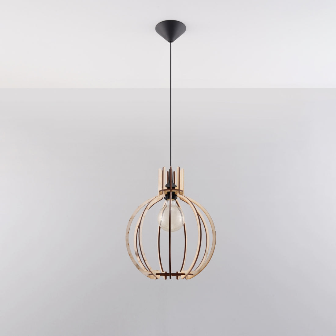 Pendant lamp ARANCIA natural wood - Diamond Work Sp. z o.o.