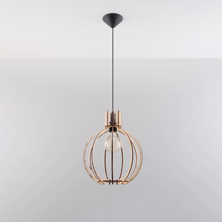 Pendant lamp ARANCIA natural wood - Diamond Work Sp. z o.o.
