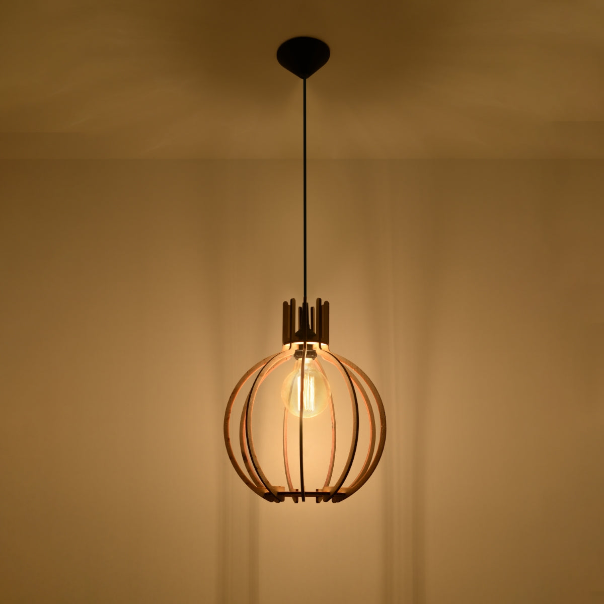 Pendant lamp ARANCIA natural wood - Diamond Work Sp. z o.o.
