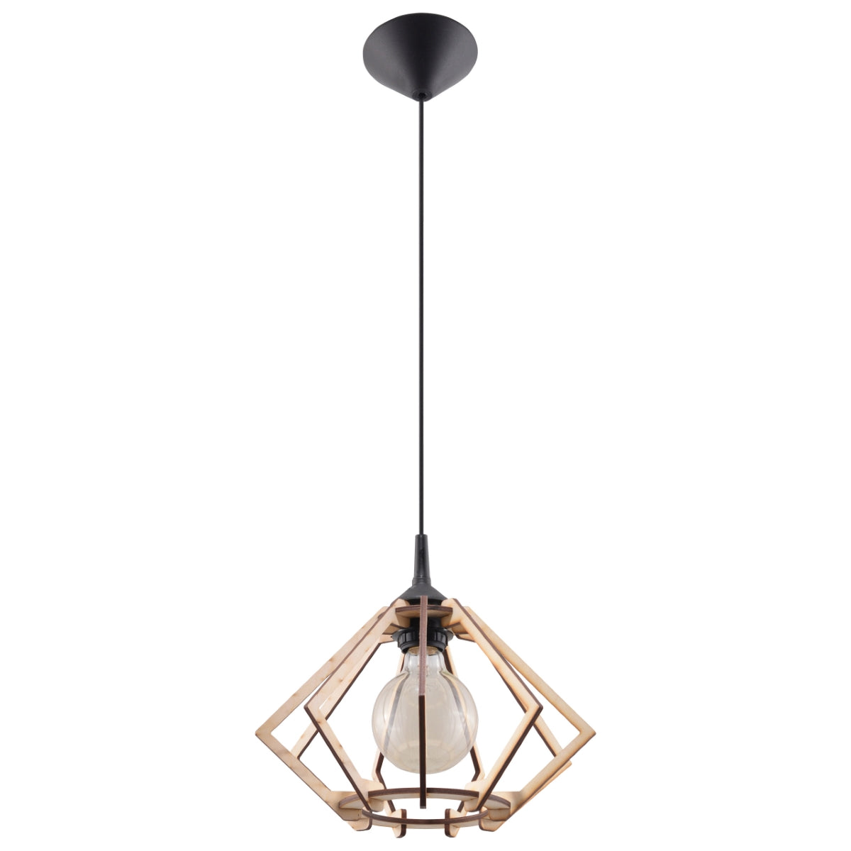 Pendant lamp POMPELMO natural wood - Diamond Work Sp. z o.o.