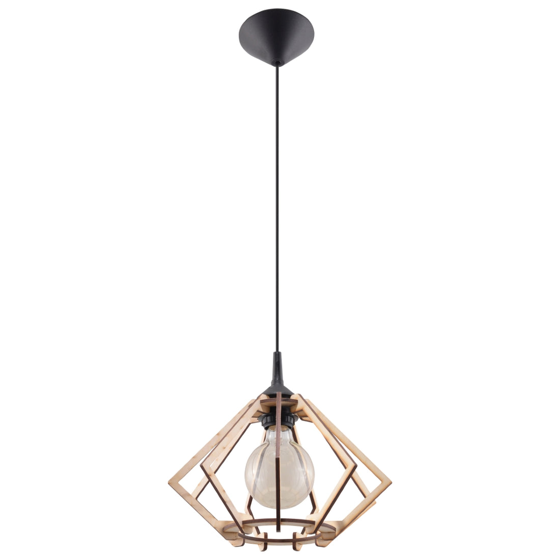 Pendant lamp POMPELMO natural wood - Diamond Work Sp. z o.o.