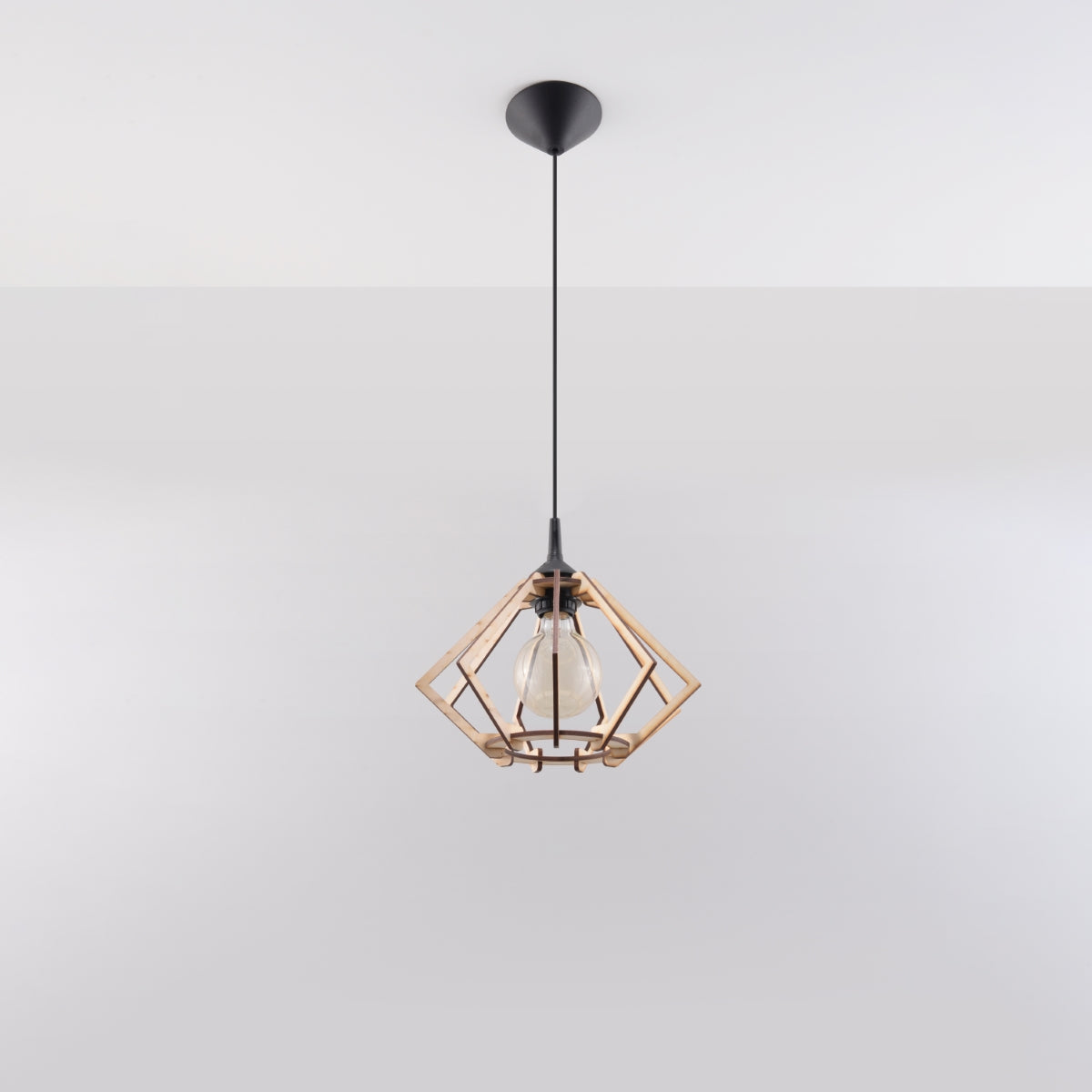 Pendant lamp POMPELMO natural wood - Diamond Work Sp. z o.o.