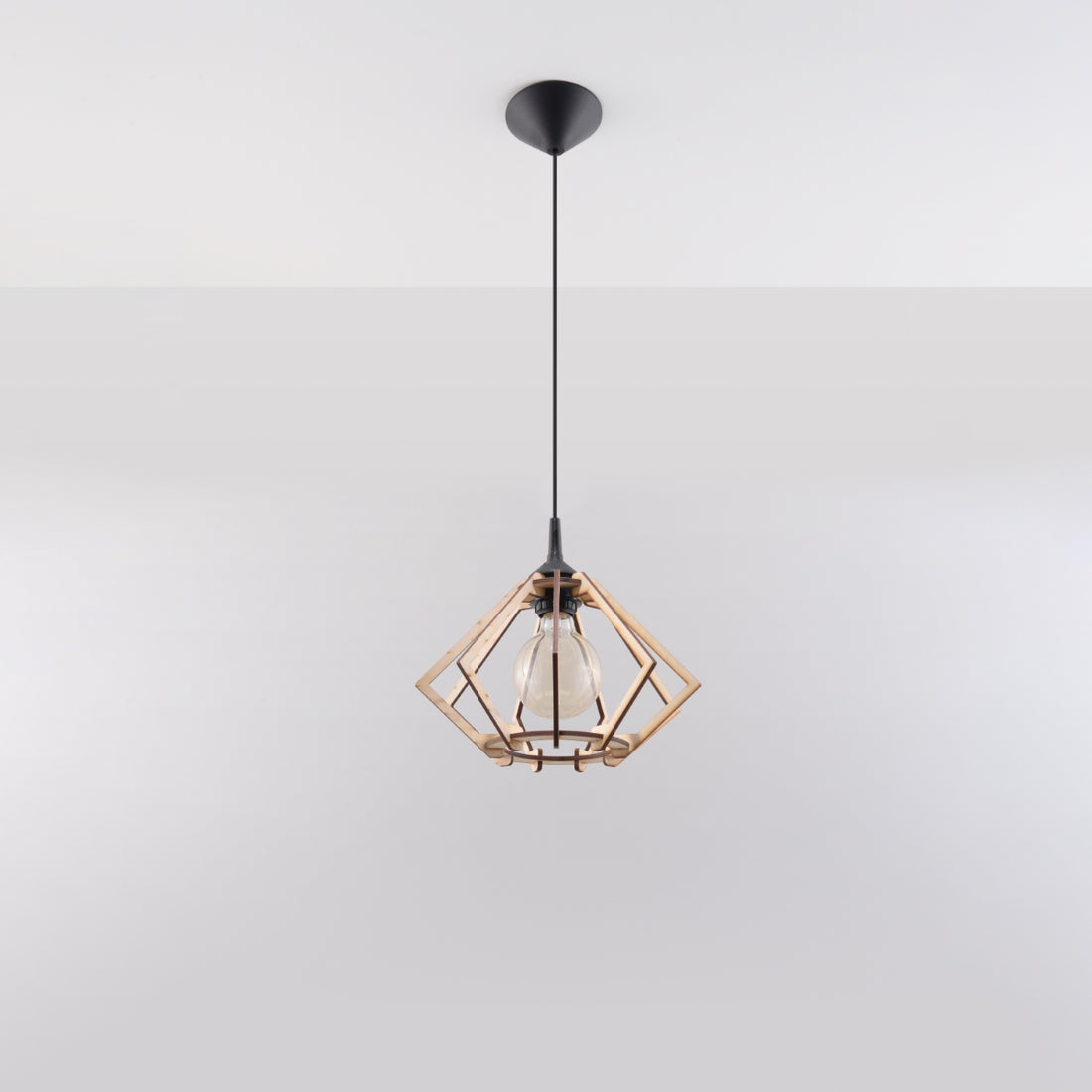 Pendant lamp POMPELMO natural wood - Diamond Work Sp. z o.o.