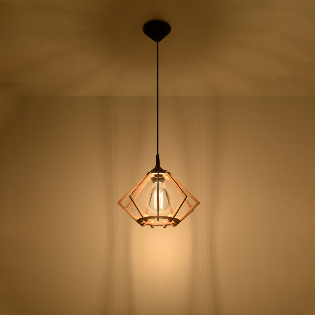 Pendant lamp POMPELMO natural wood - Diamond Work Sp. z o.o.
