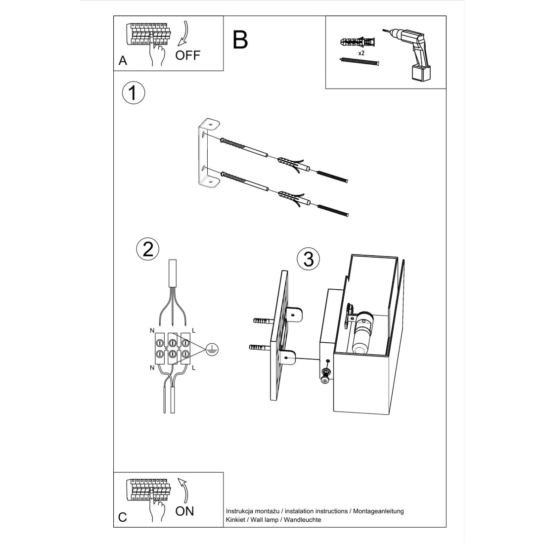 Wall lamp PIEGARE - Diamond Work Sp. z o.o.