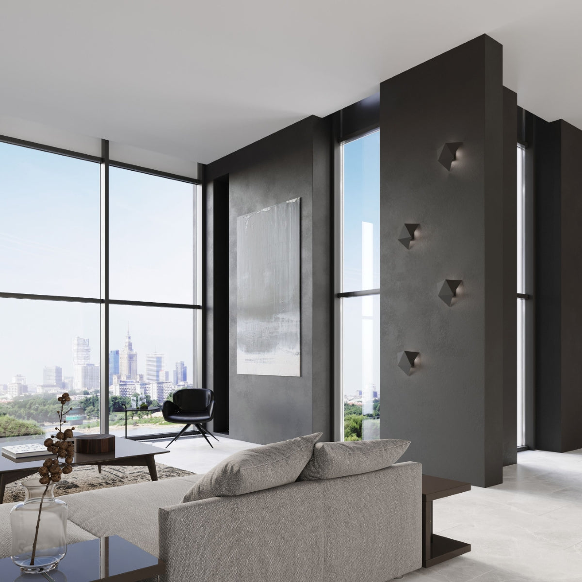 Wall lamp SOLIDO black - Diamond Work Sp. z o.o.