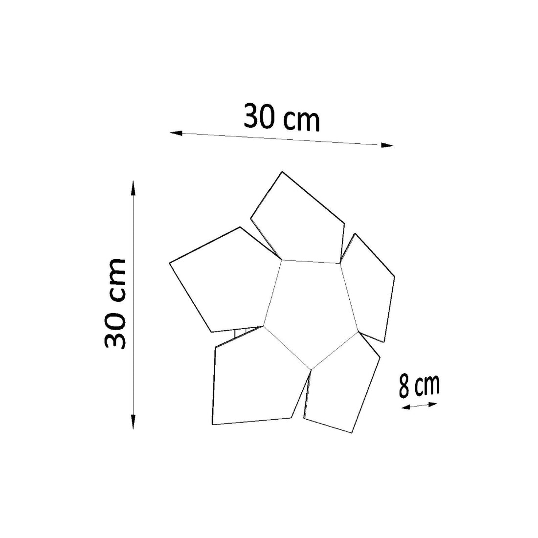 Wall lamp PENTA black - Diamond Work Sp. z o.o.