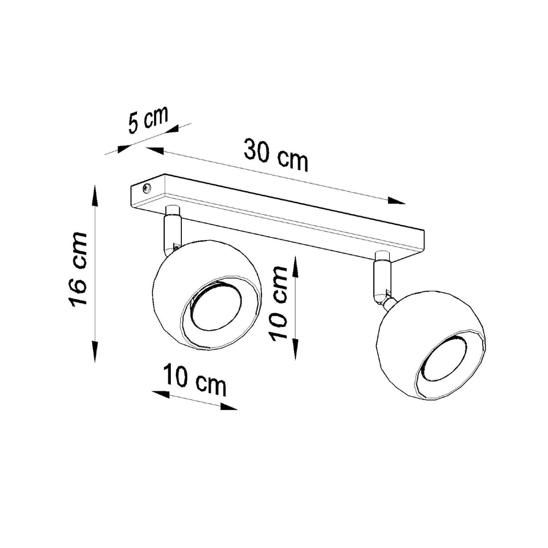 Lampa sufitowa OCULARE 2 biała