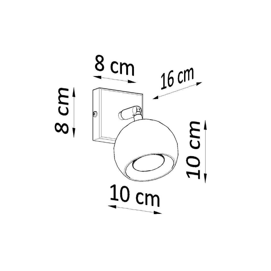 Wall lamp OCULARE black