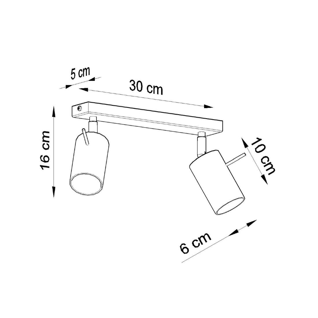 Lampa sufitowa RING 2 szara