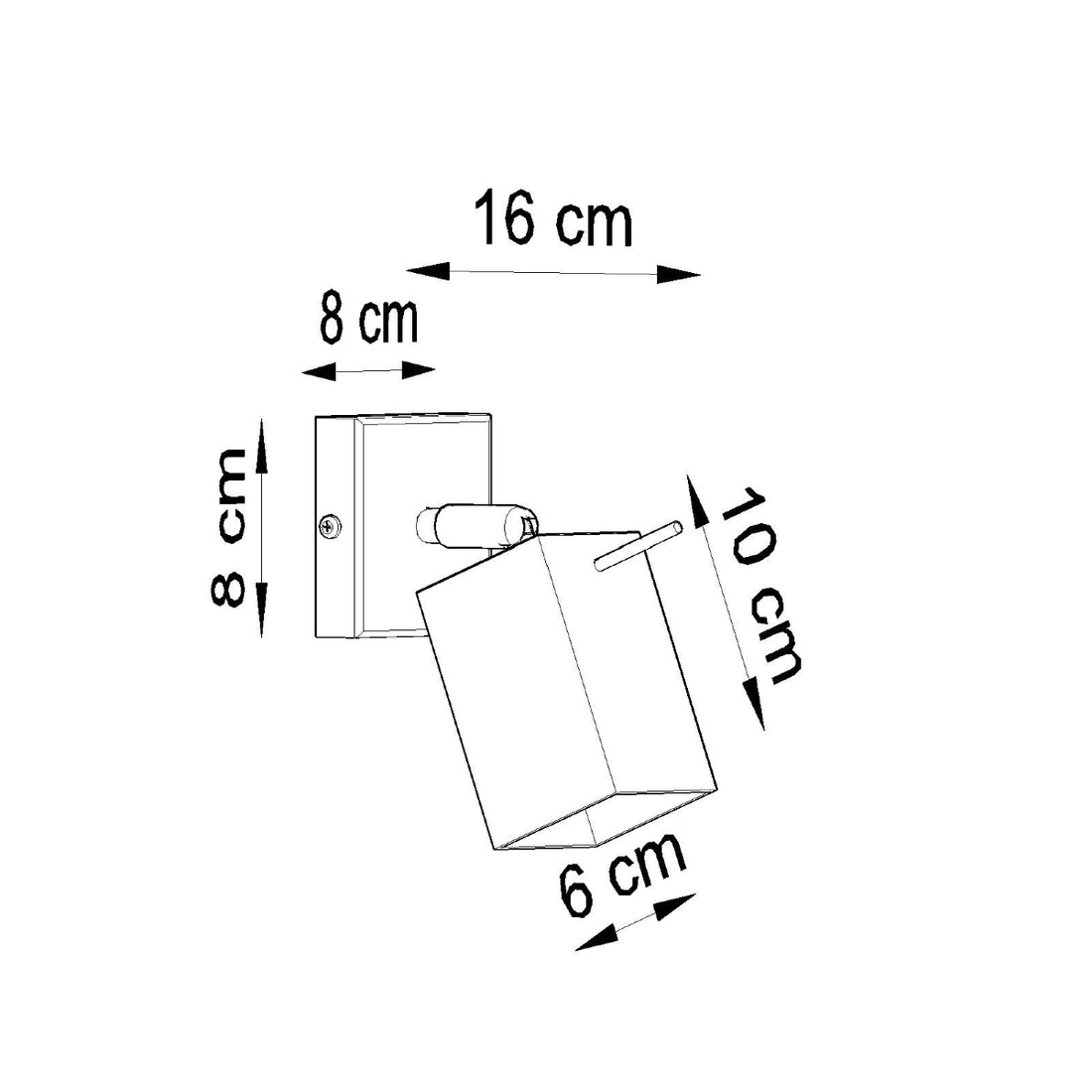 Wall lamp MERIDA 1 grey