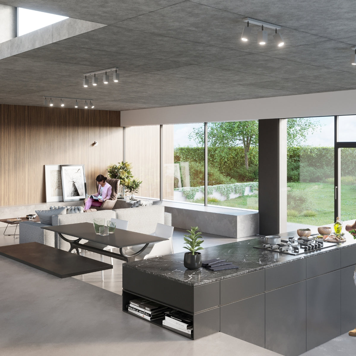 Ceiling lamp MERIDA 4 grey