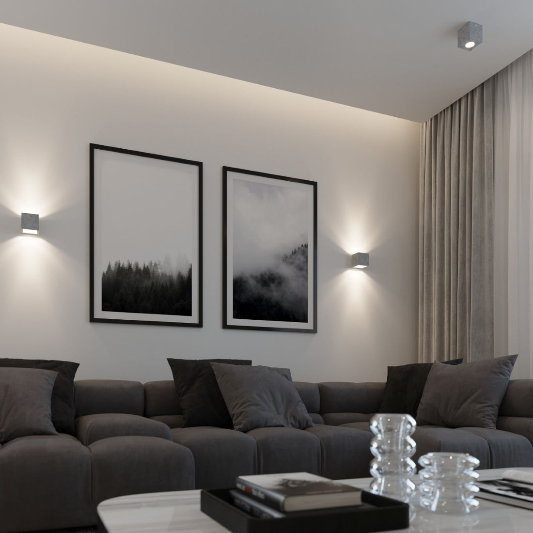 Wall lamp QUAD concrete