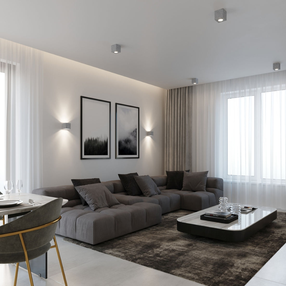 Wall lamp QUAD concrete
