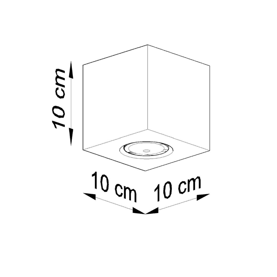Ceiling lamp QUAD concrete