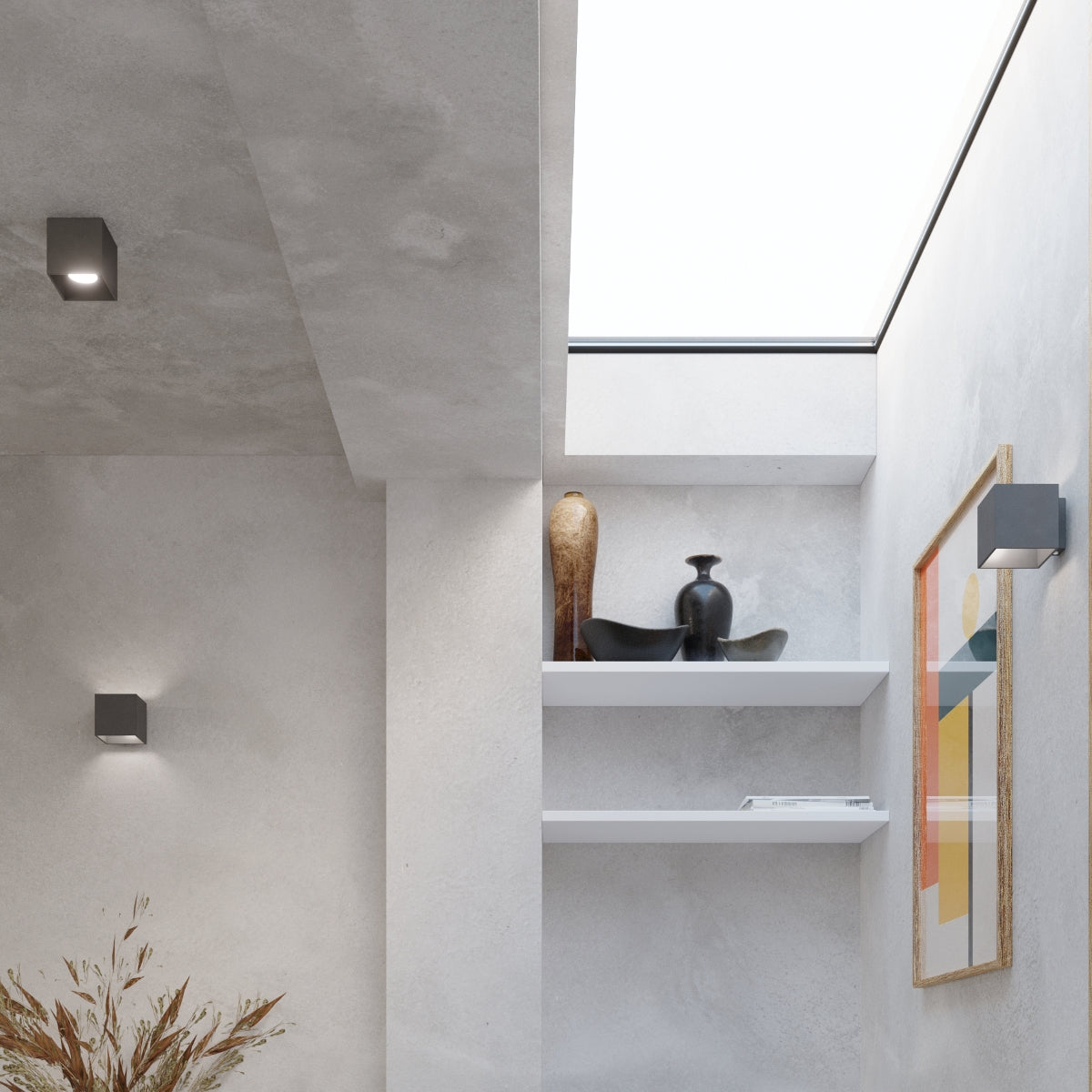 Wall lamp QUAD 1 anthracite