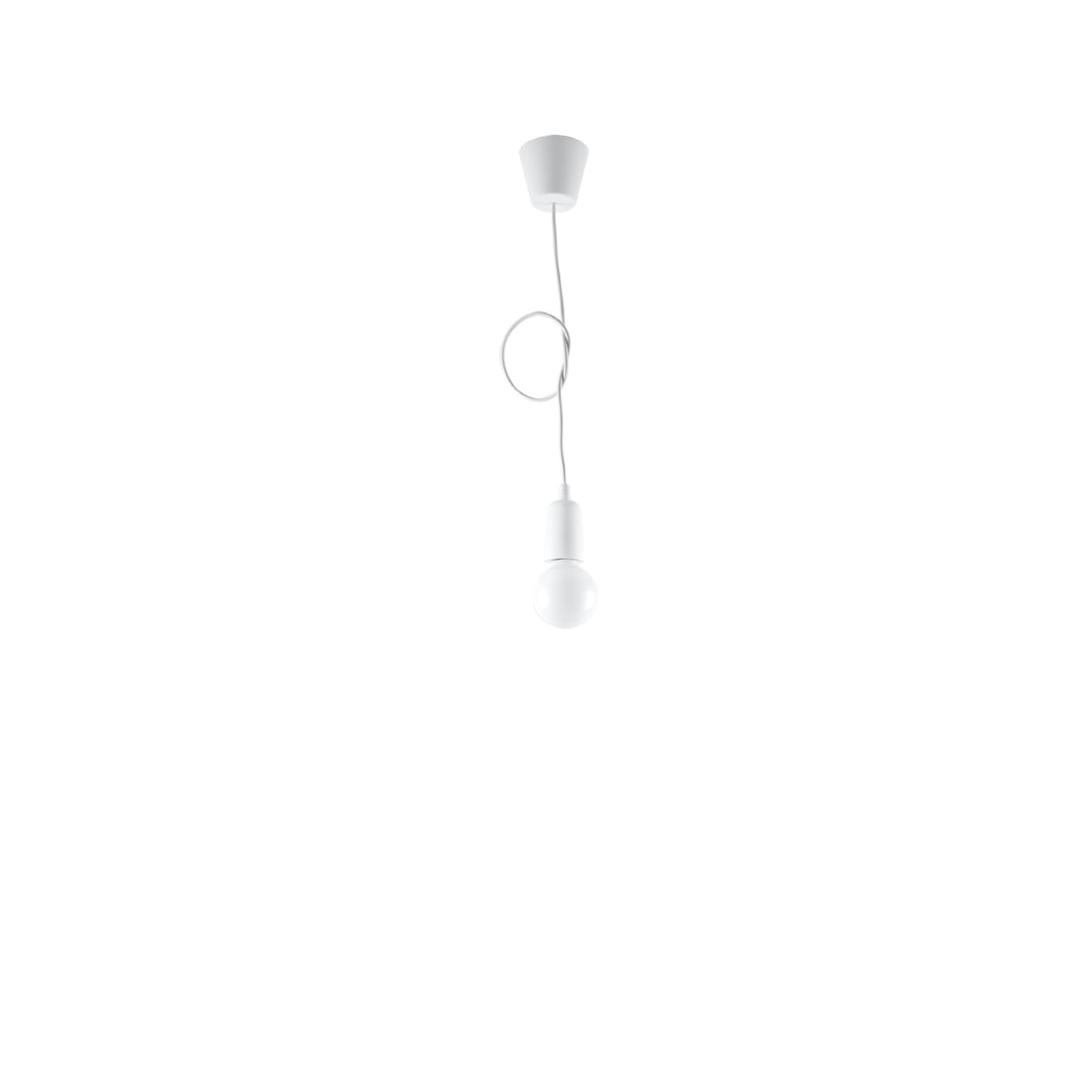 Pendant lamp DIEGO 1 white