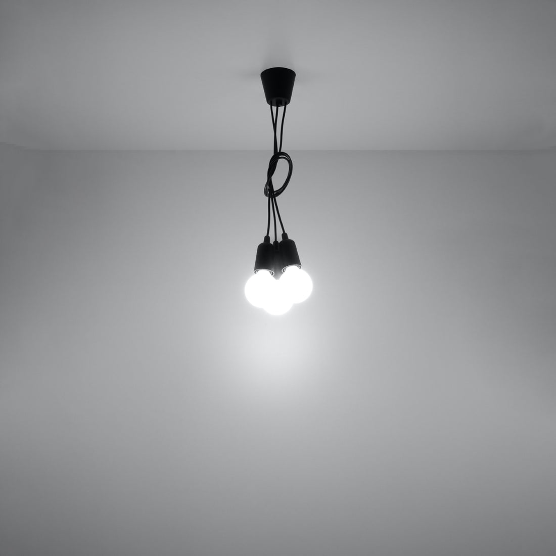 Pendant lamp DIEGO 3 black