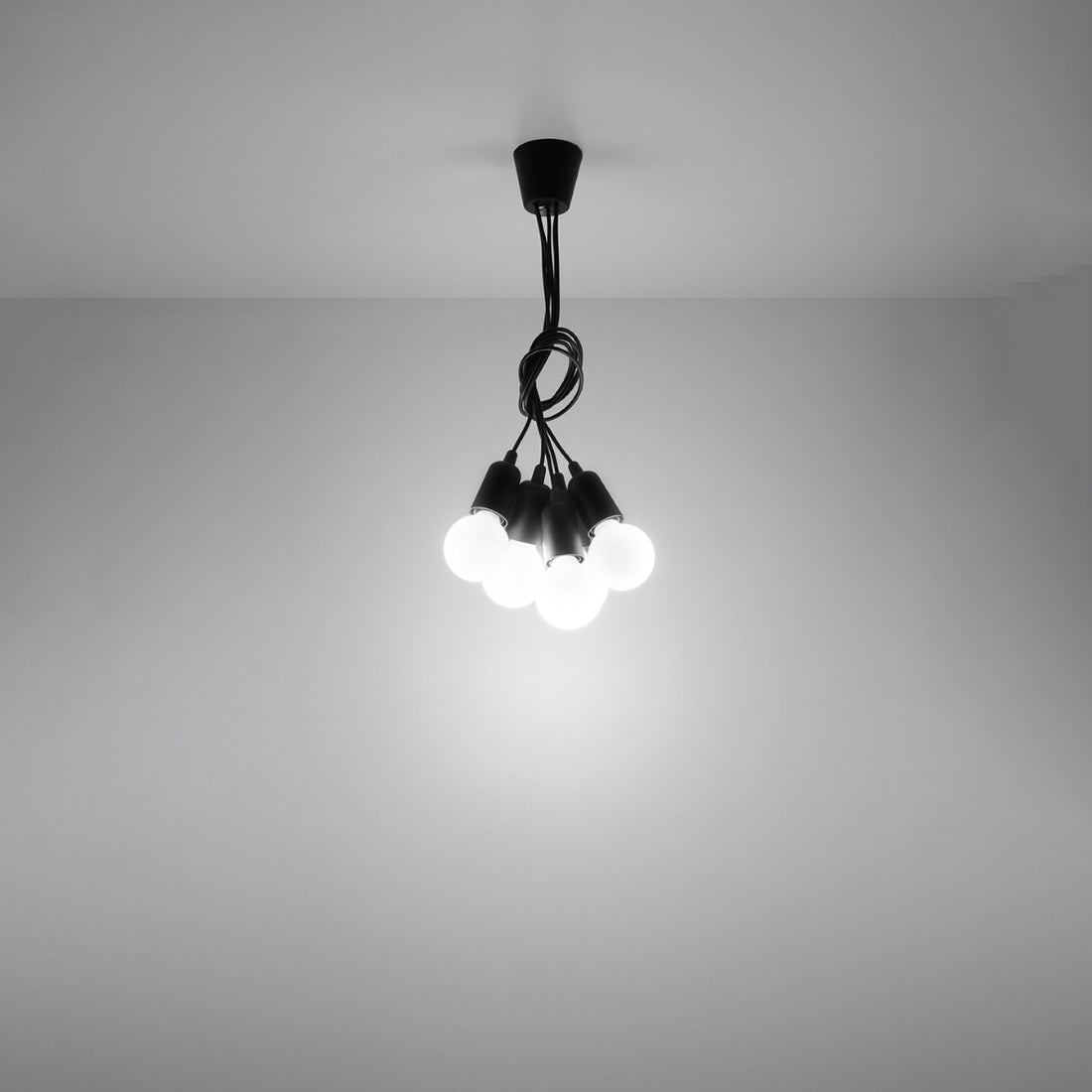Pendant lamp DIEGO 5 black