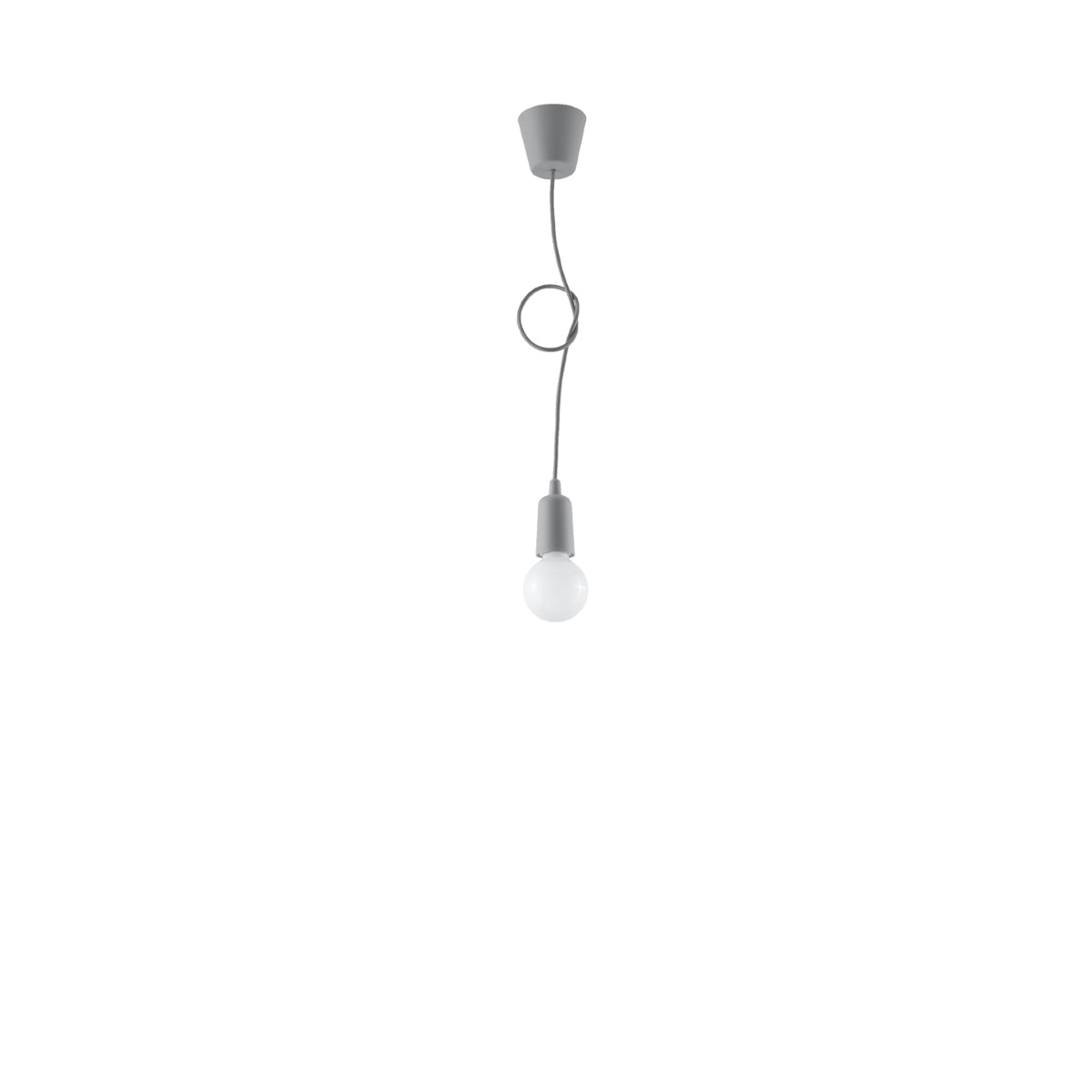 Pendant lamp DIEGO 1 grey