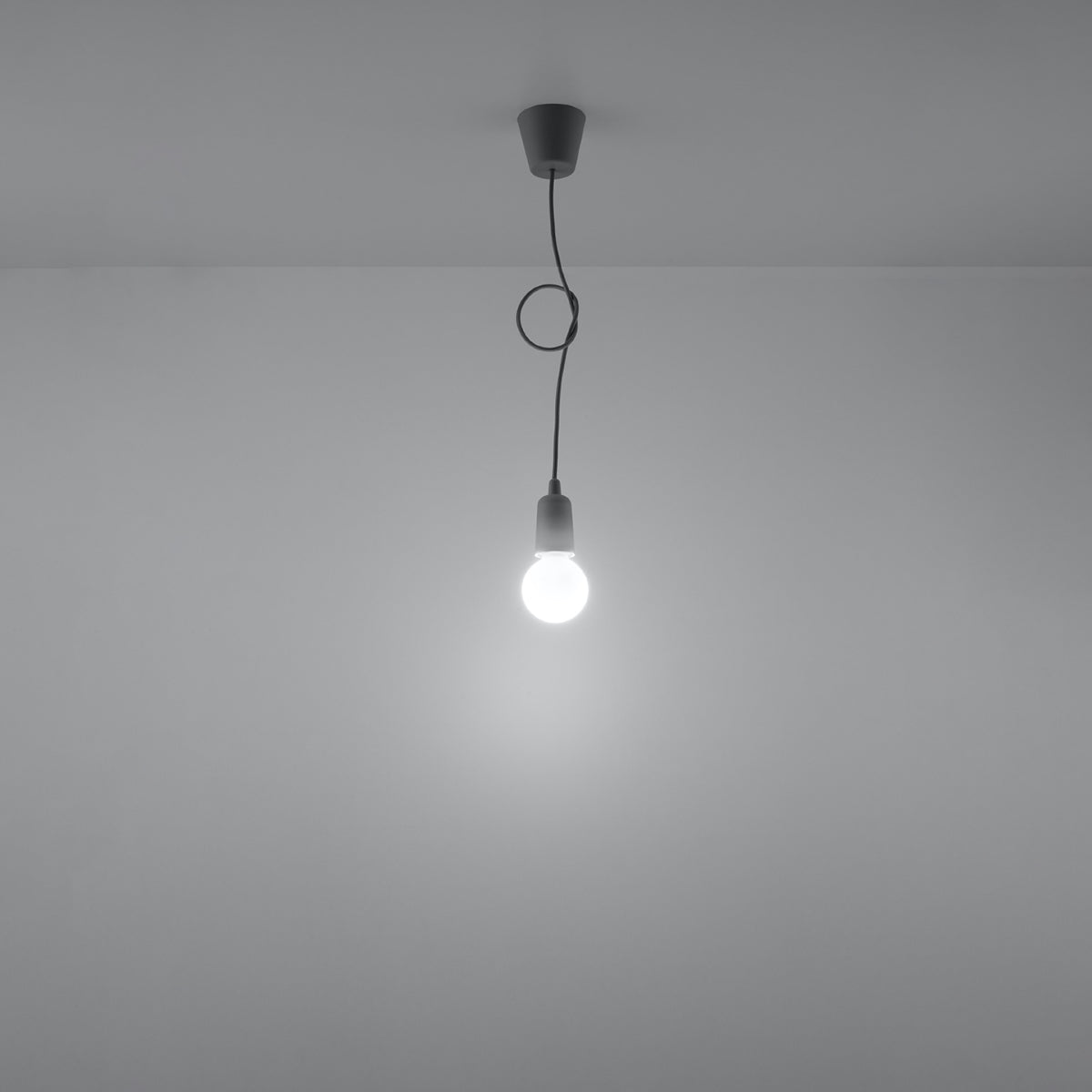 Pendant lamp DIEGO 1 grey