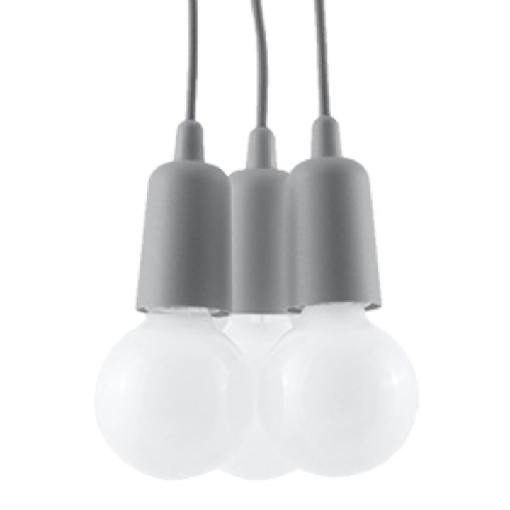 Pendant lamp DIEGO 3 grey