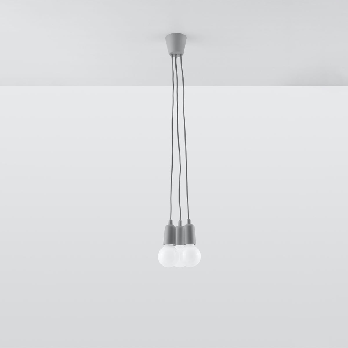 Pendant lamp DIEGO 3 grey