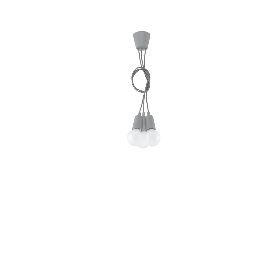 Pendant lamp DIEGO 3 grey