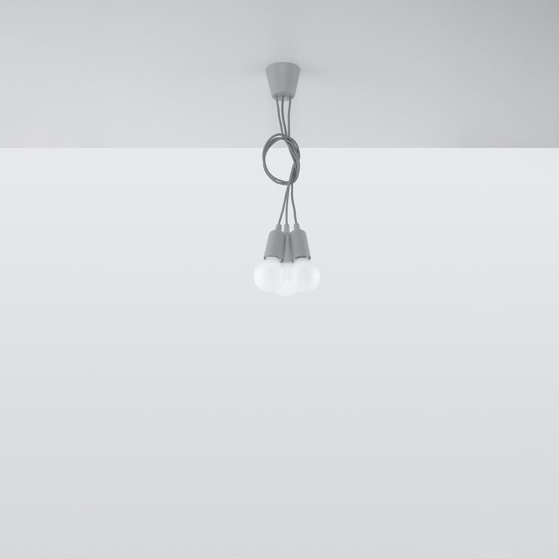 Pendant lamp DIEGO 3 grey