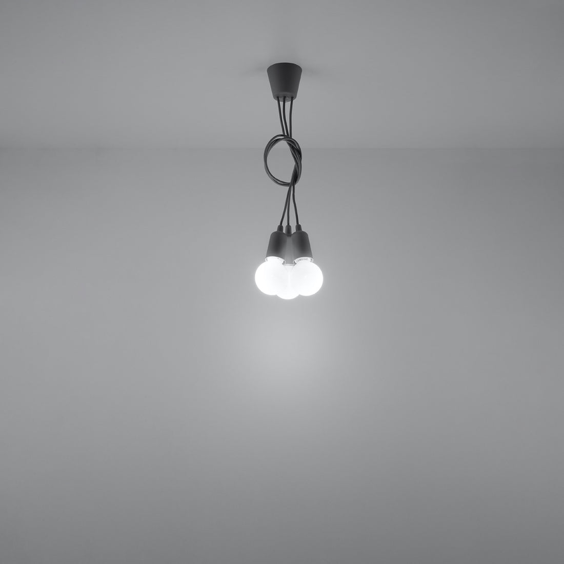 Pendant lamp DIEGO 3 grey