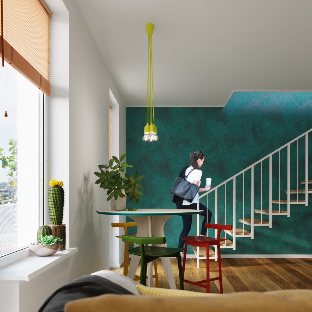 Pendant lamp DIEGO 1 yellow