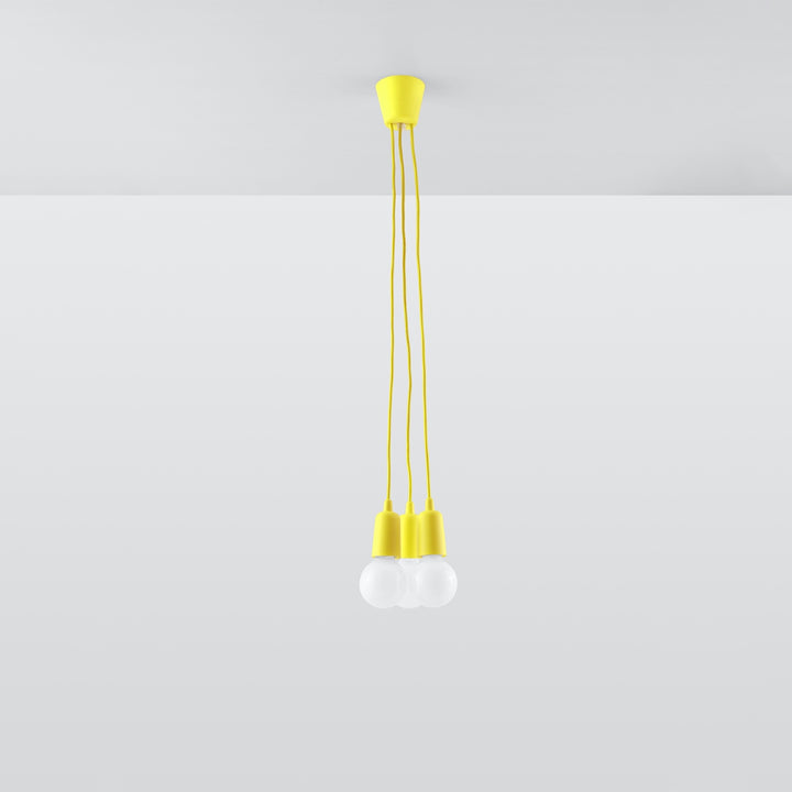 Pendant lamp DIEGO 3 yellow