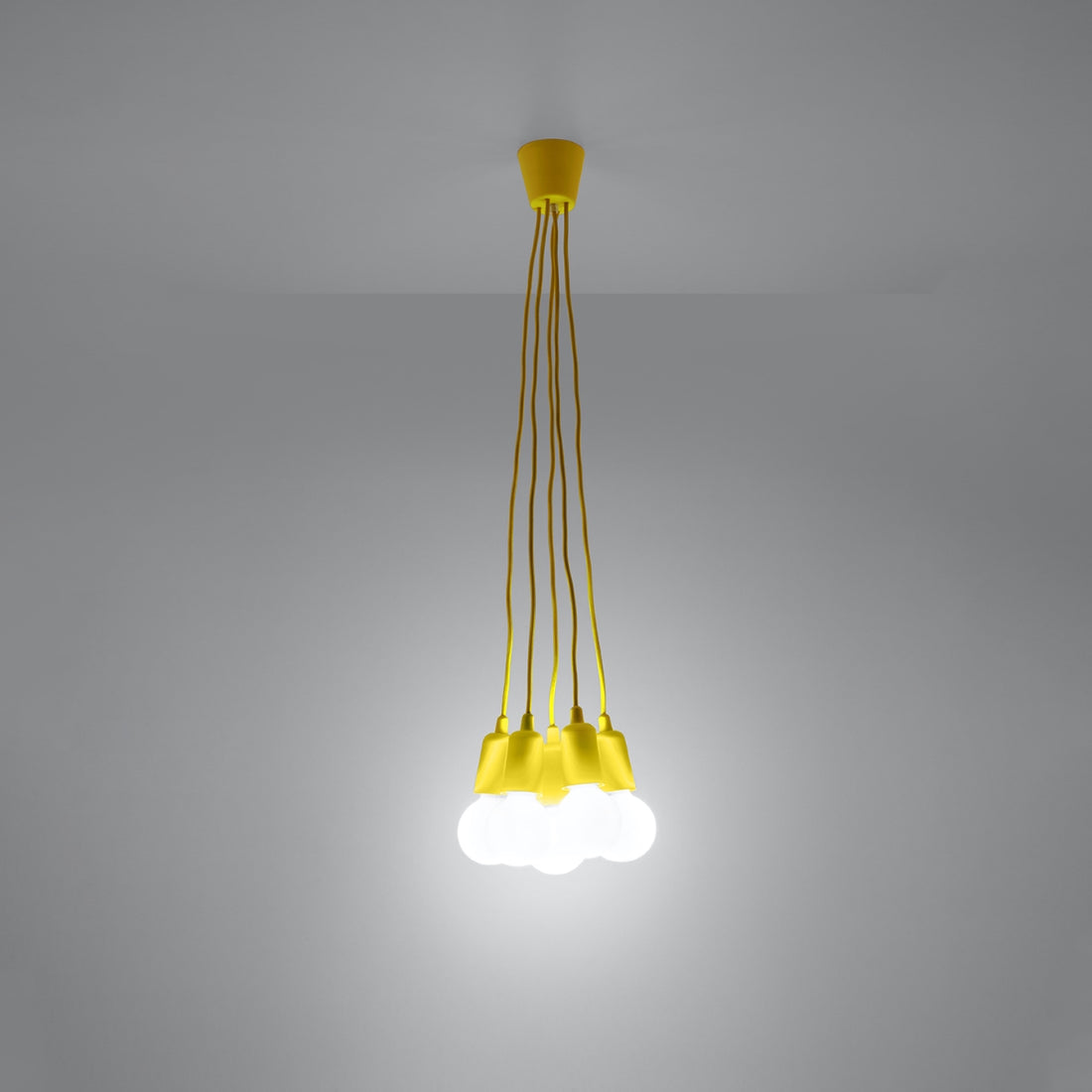 Pendant lamp DIEGO 5 yellow