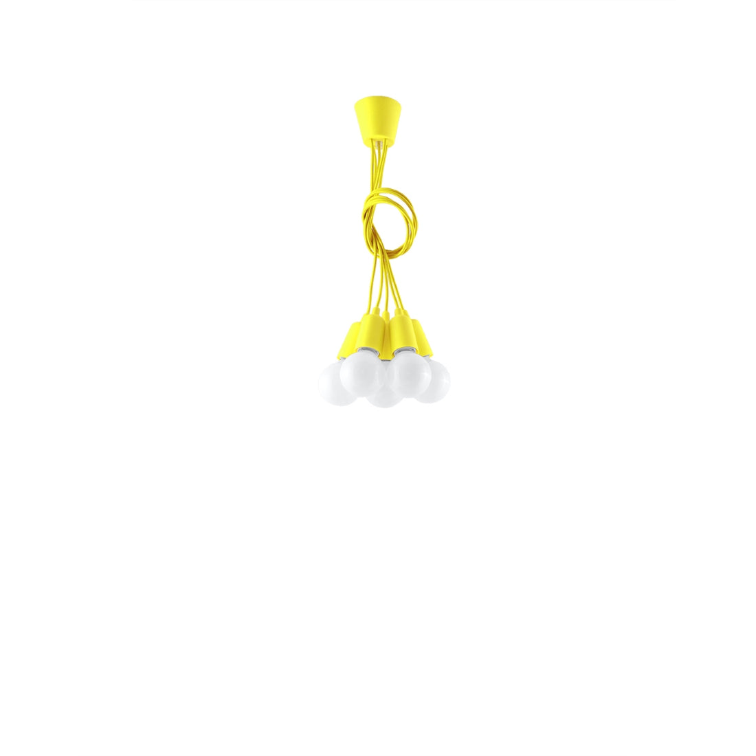 Pendant lamp DIEGO 5 yellow