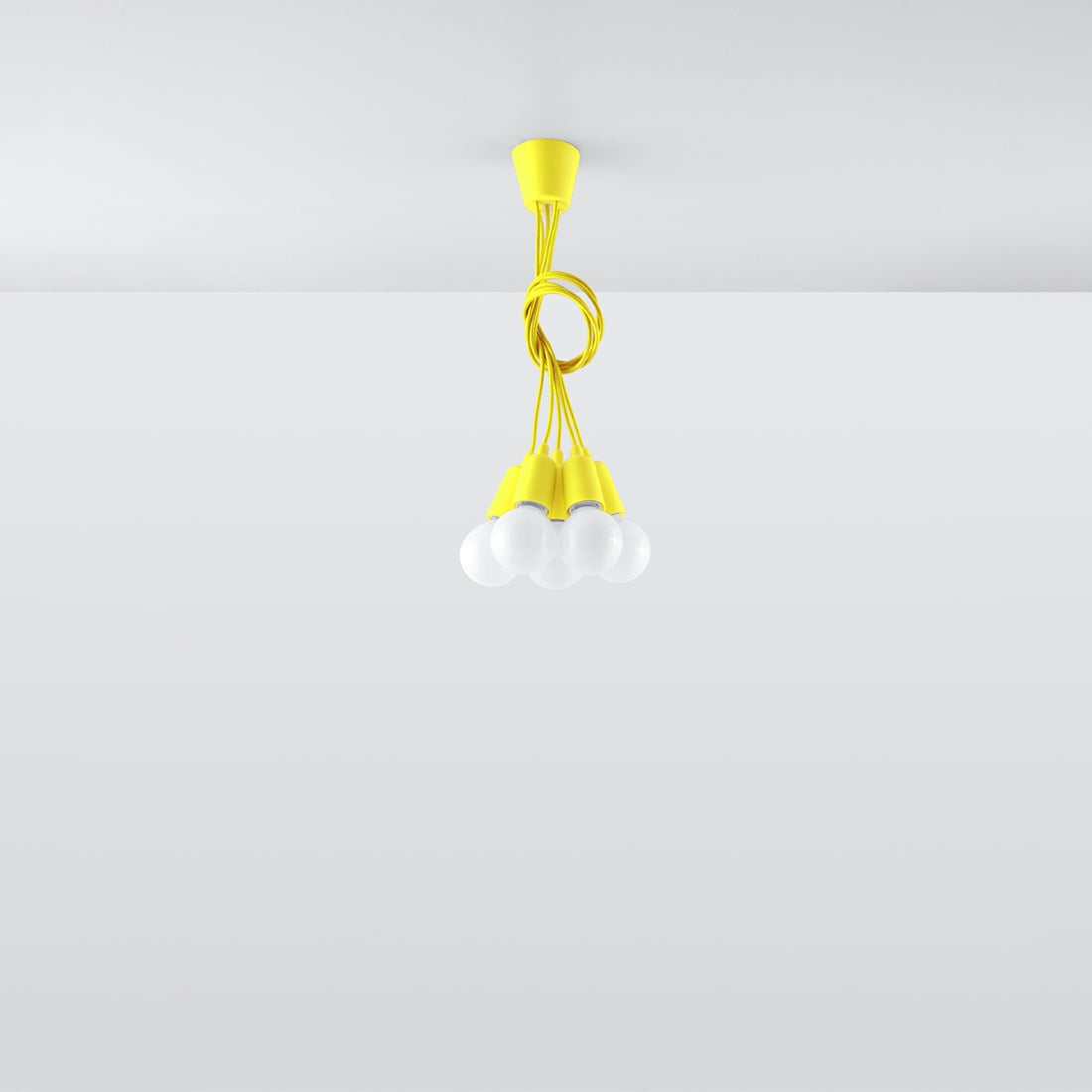 Pendant lamp DIEGO 5 yellow