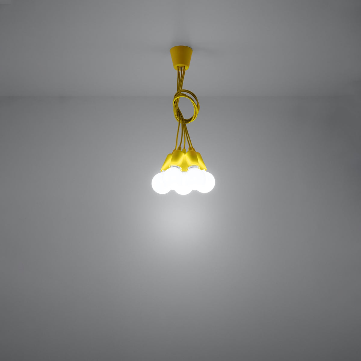 Pendant lamp DIEGO 5 yellow