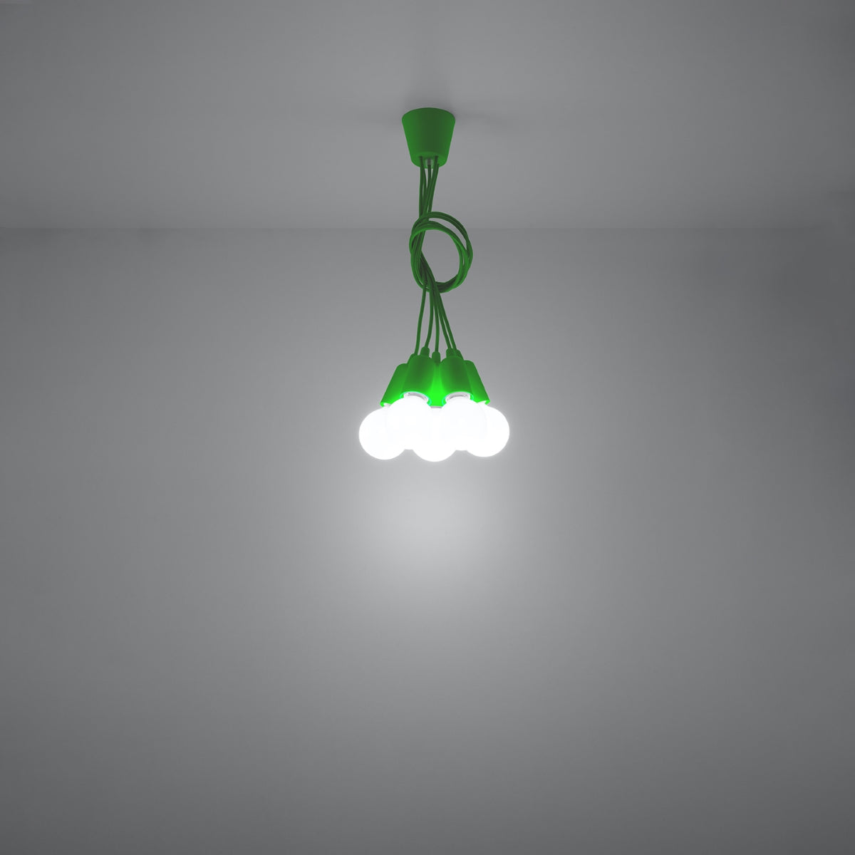 Pendant lamp DIEGO 5 green