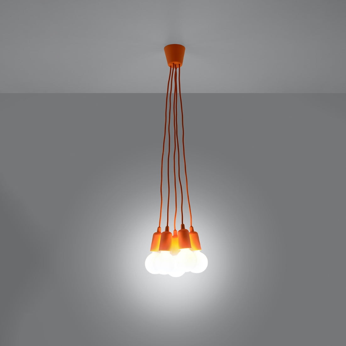 Pendant lamp DIEGO 5 orange