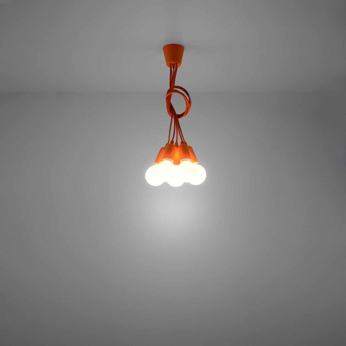 Pendant lamp DIEGO 5 orange