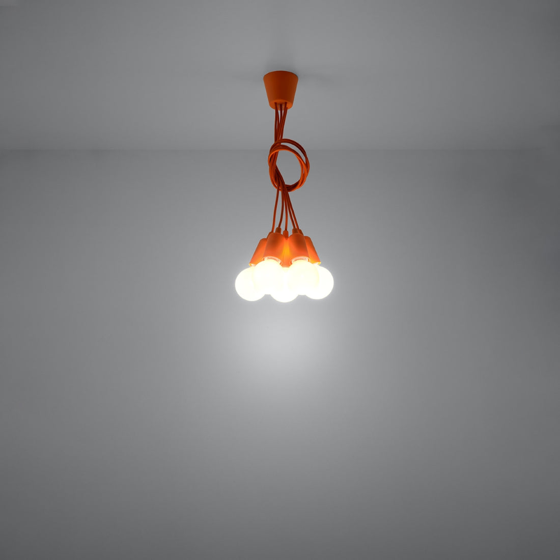 Pendant lamp DIEGO 5 orange