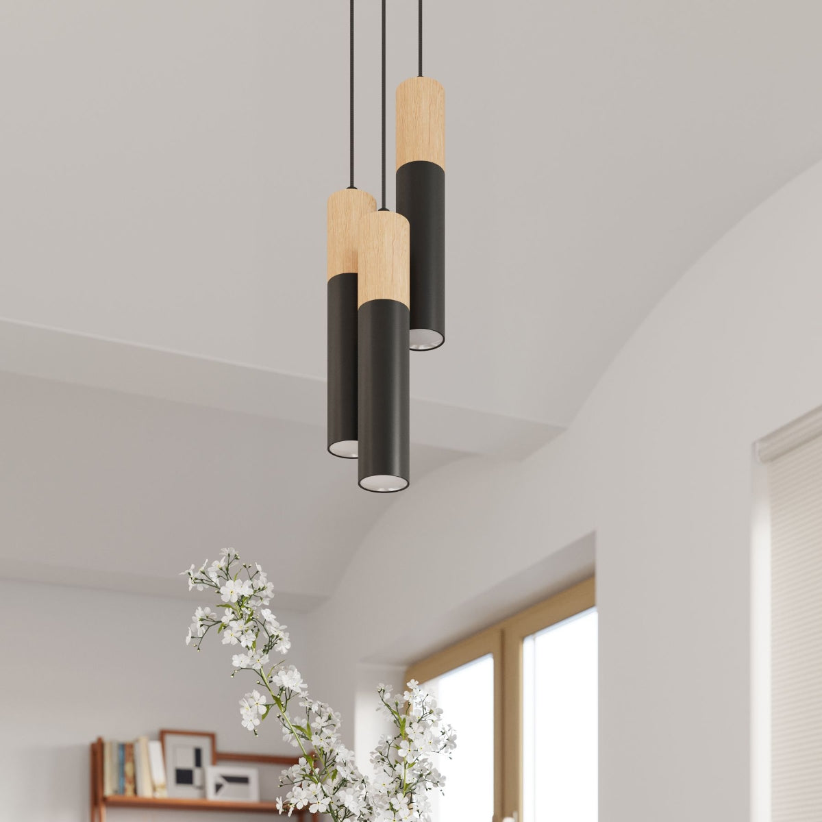 Pendant lamp PABLO 3 black