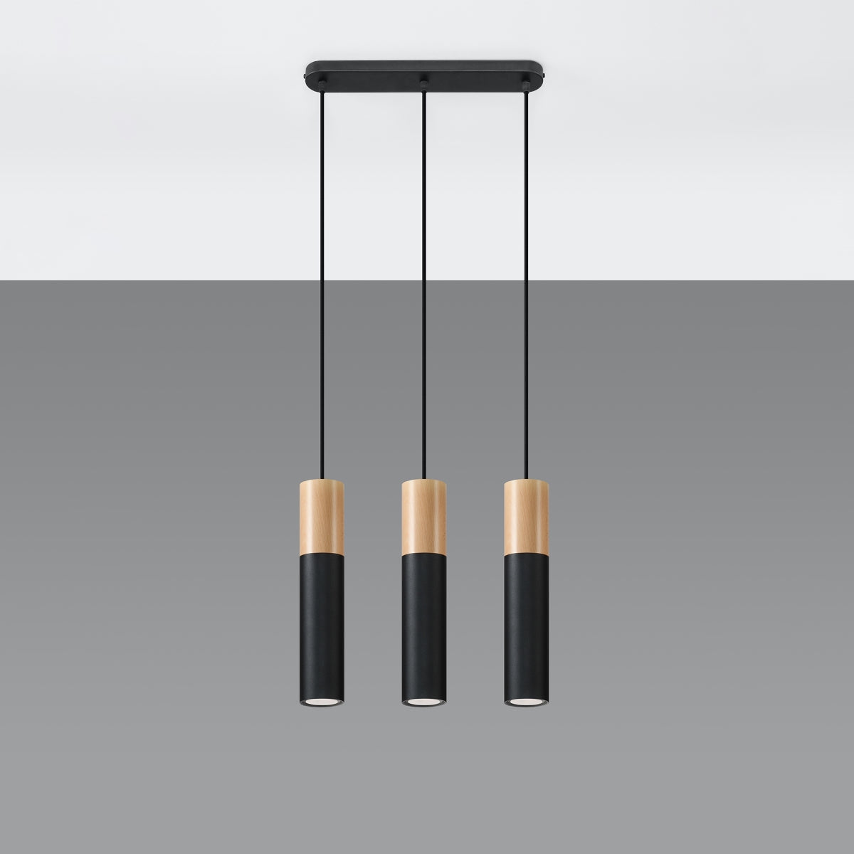 Pendant lamp PABLO 3 black