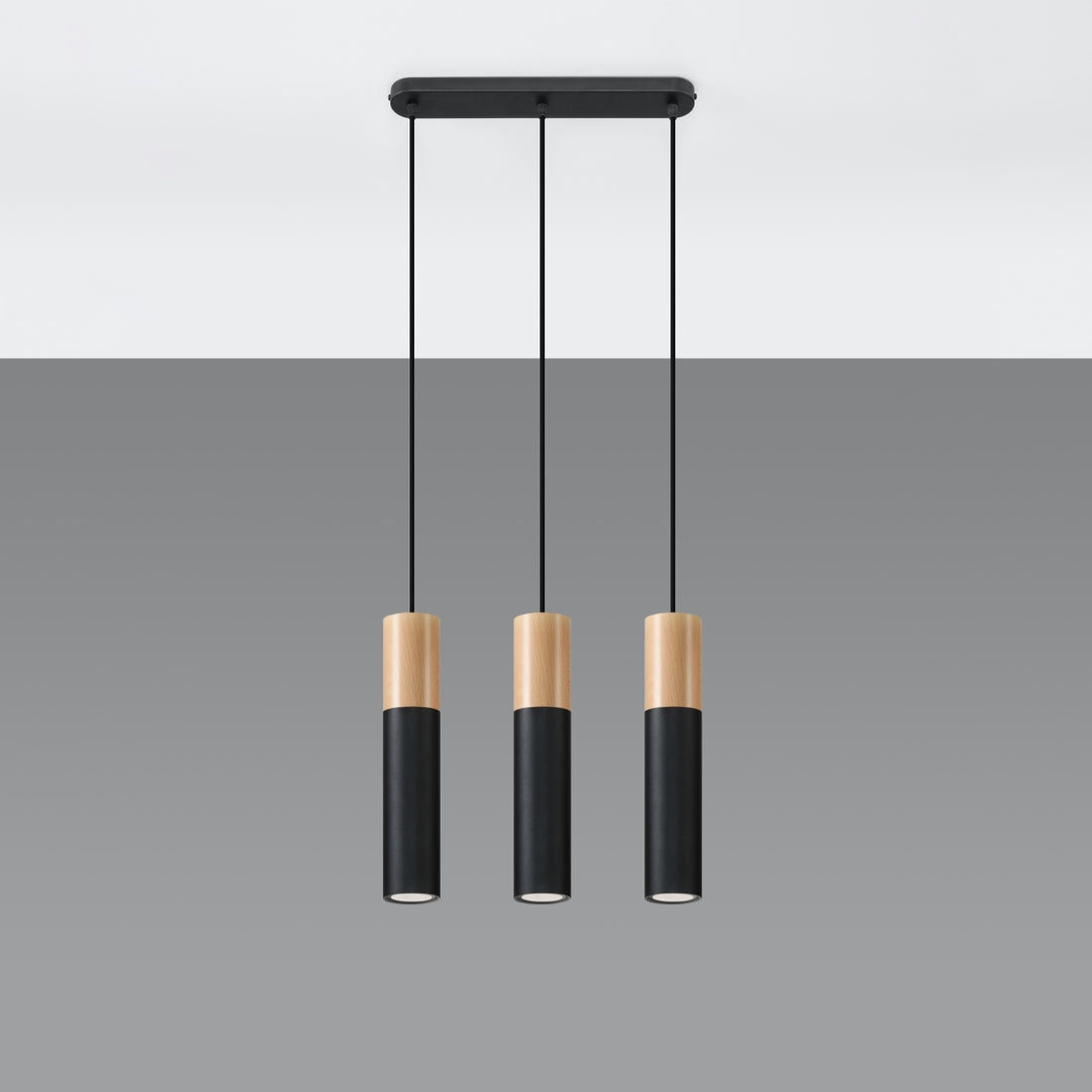 Pendant lamp PABLO 3 black