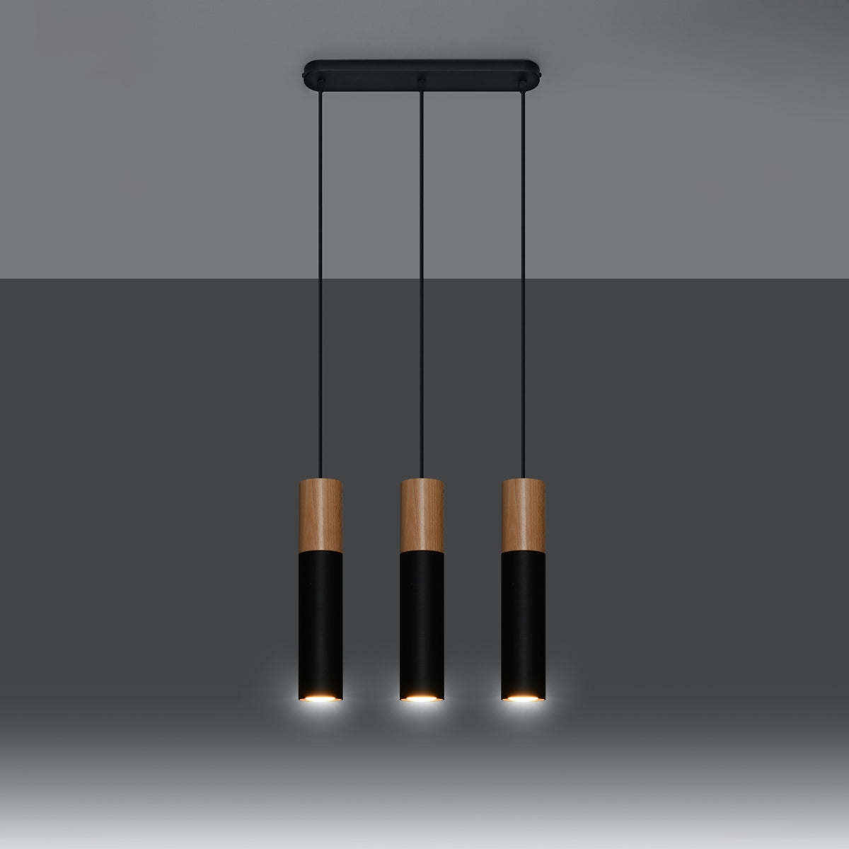 Pendant lamp PABLO 3 black