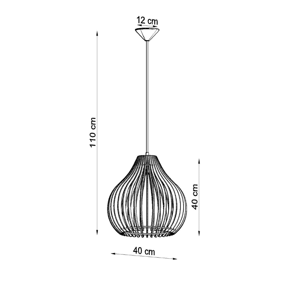 Pendant lamp APRILLA wood