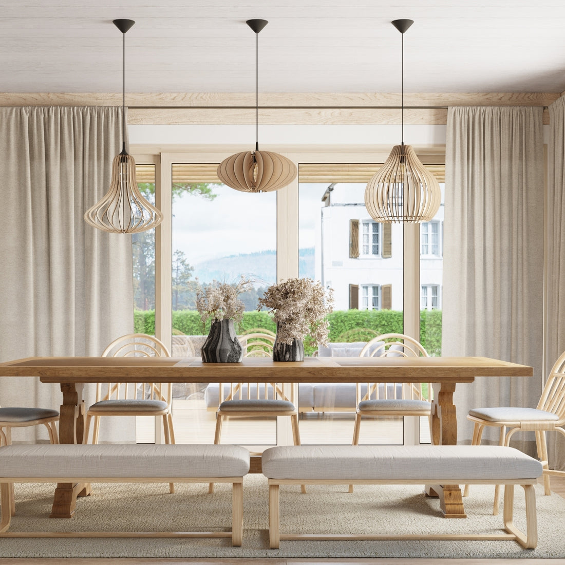 Pendant lamp APRILLA wood