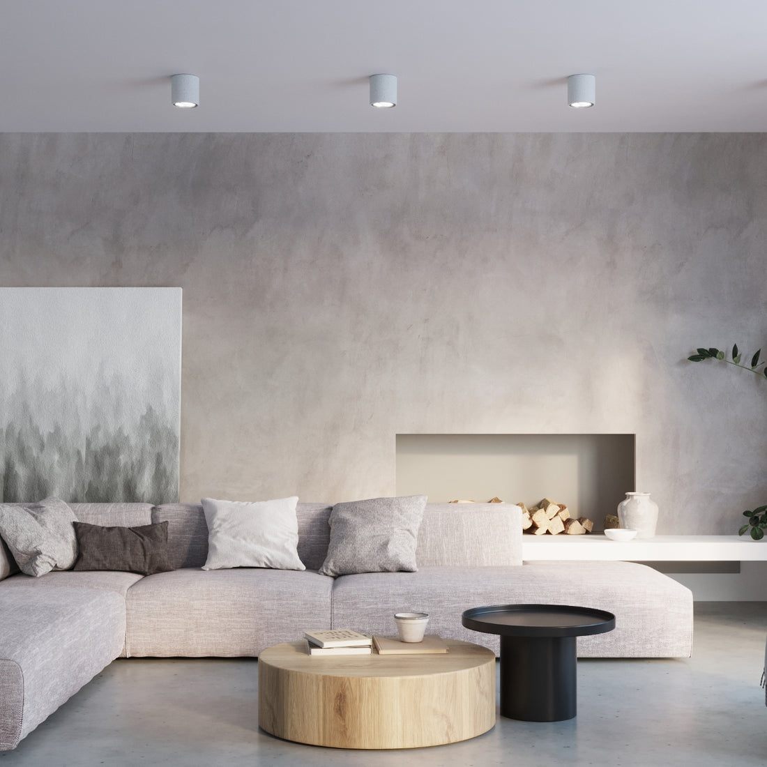 Ceiling lamp CULLO concrete